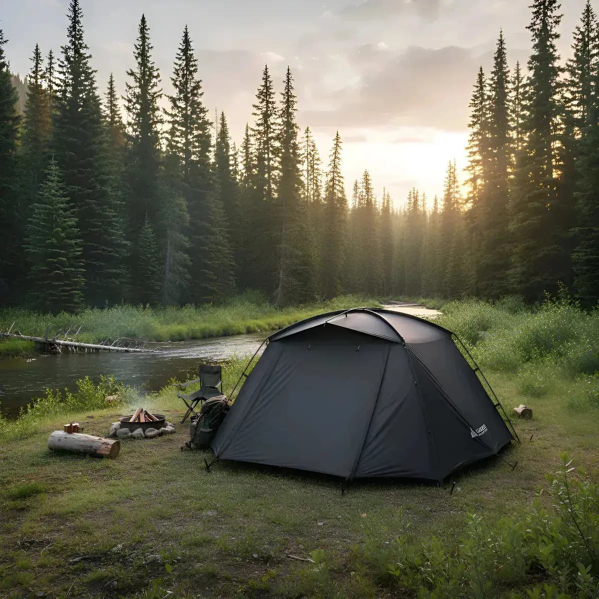 Sandiario Barraca Camping Mp2 Barraca Impermeável 2-3 Pessoas Preto